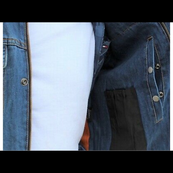 Men Denim Motorcycle Concealed Carry Vest - Picture 5 of 5